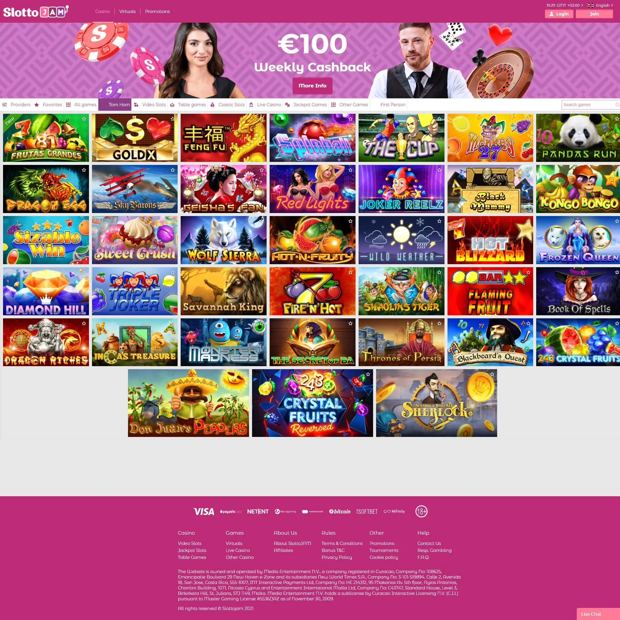 SlottoJAM Casino Web