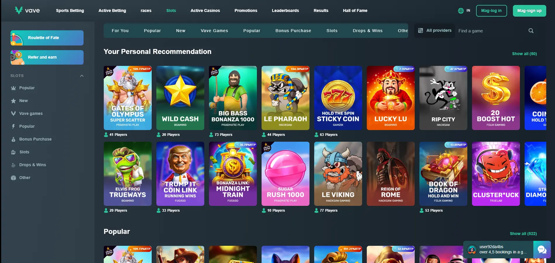 VAVE Casino Web