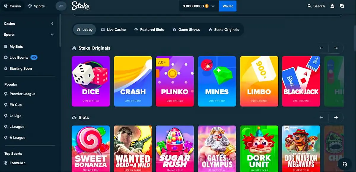Stake Casino web