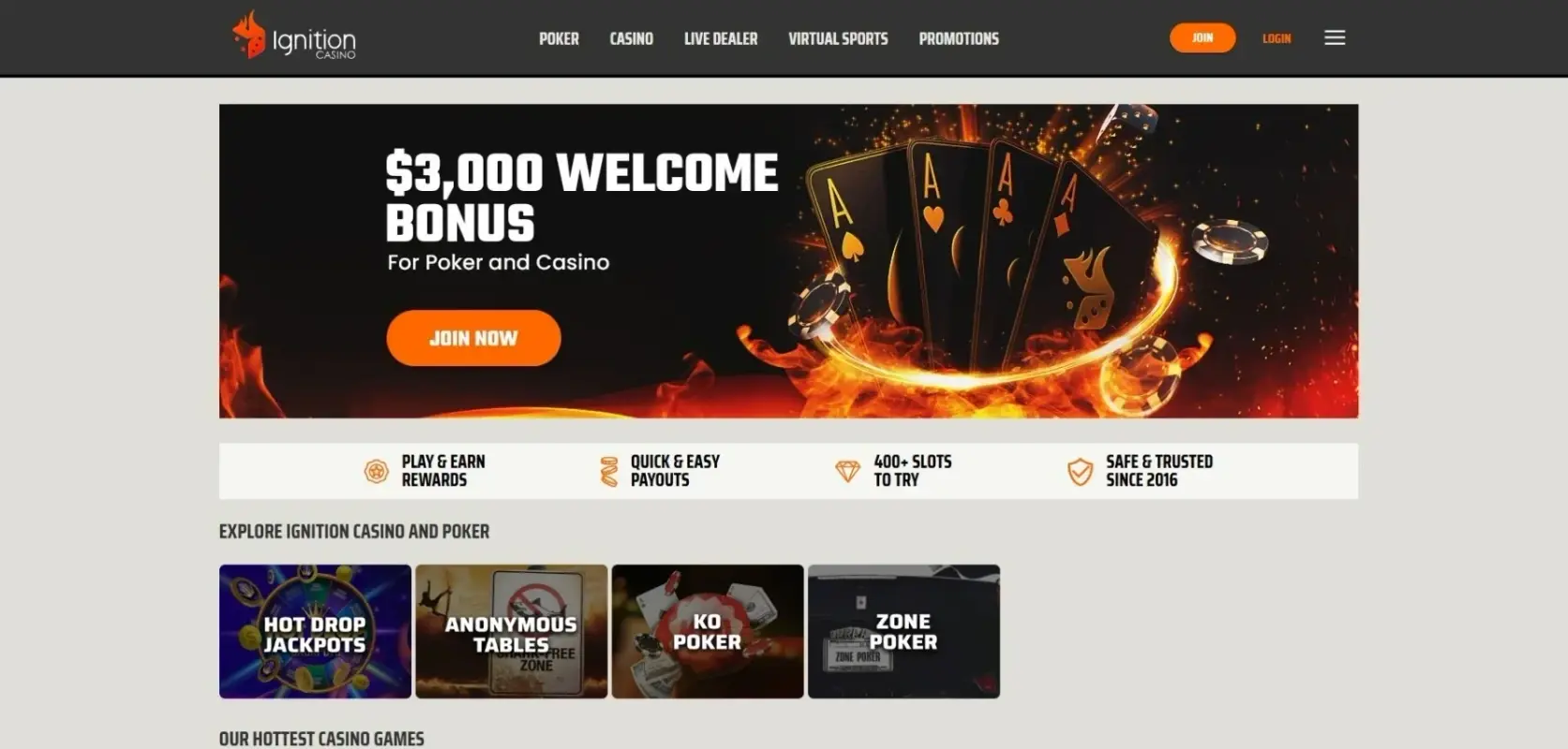 Ignition Casino Web