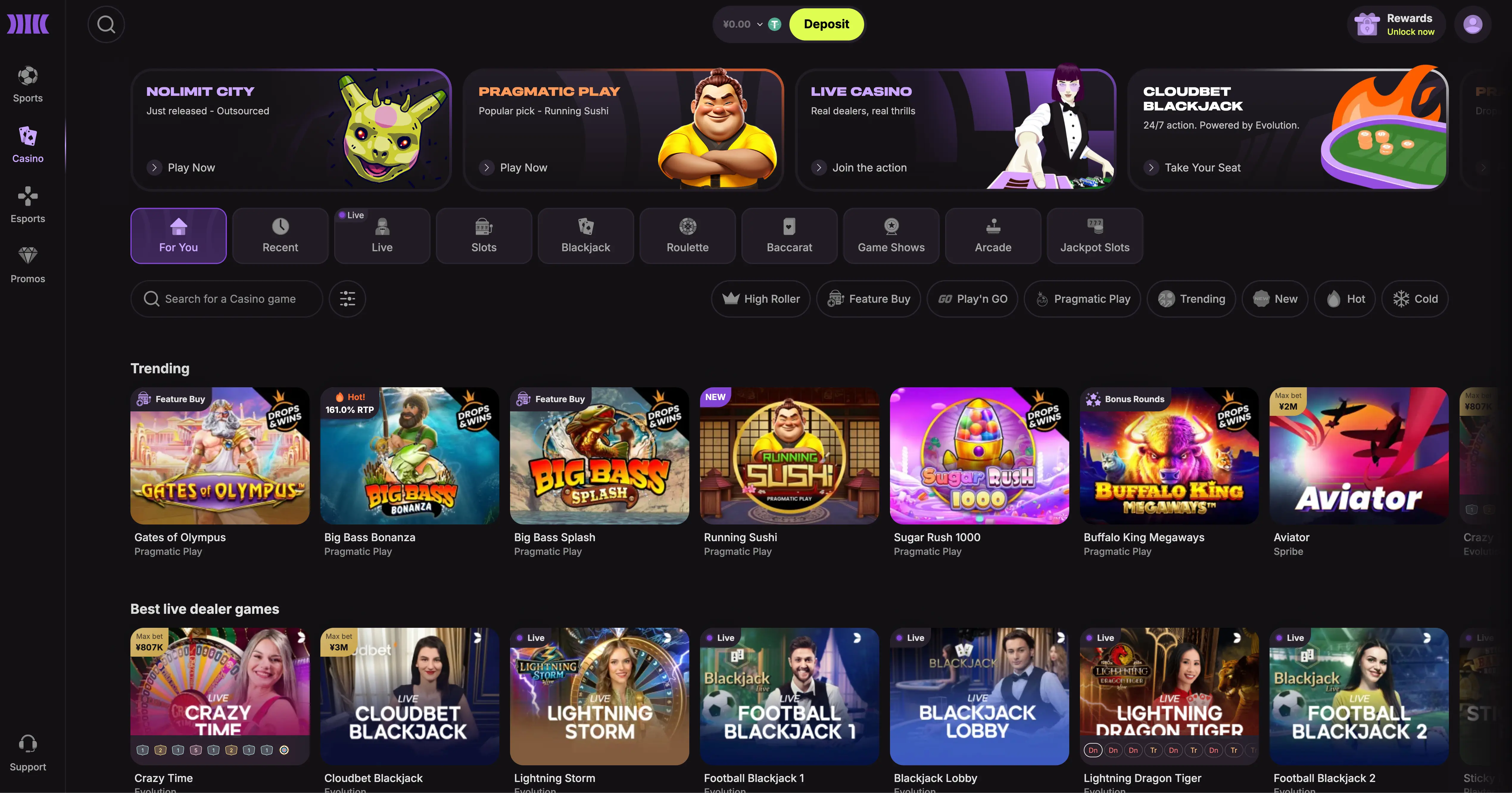 Cloudbet Web