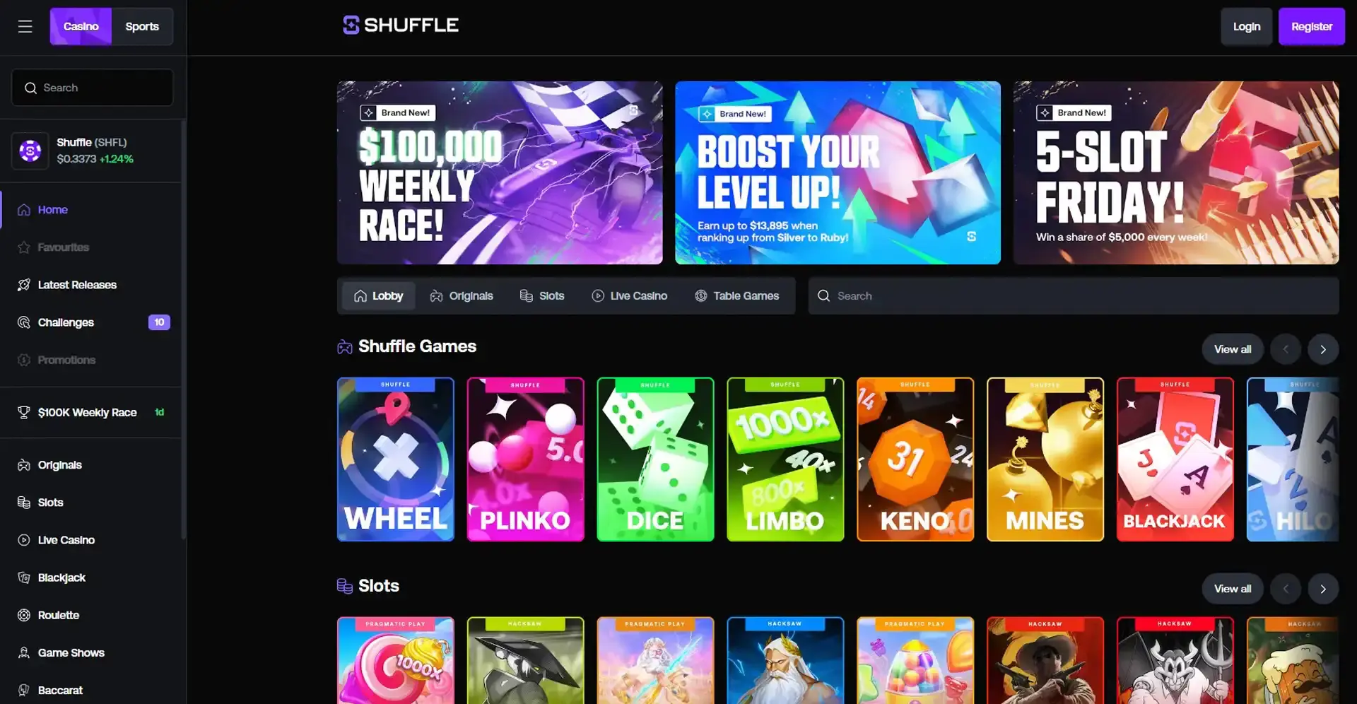 Shuffle Web