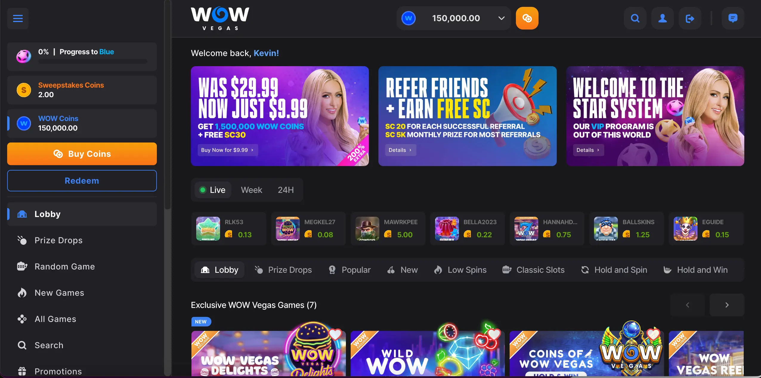 WOW Vegas Web