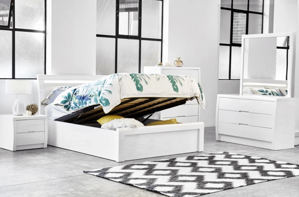 King single deals gas lift bed