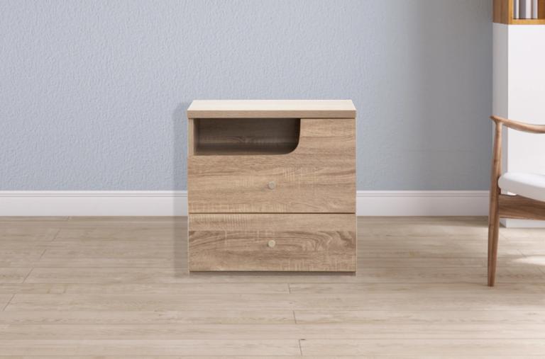 Buddy Bedside Table - Oak - Beds n Dreams
