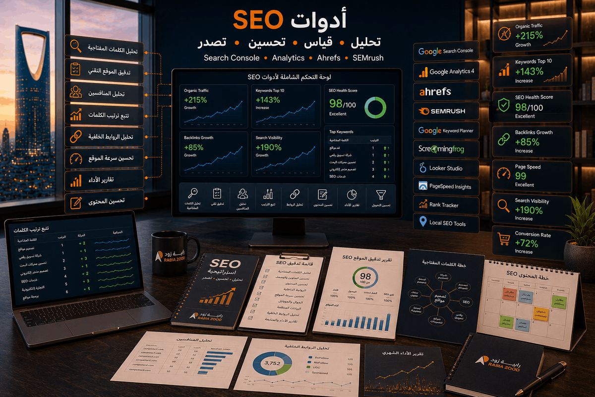 ما الأدوات المستخدمة في SEO؟