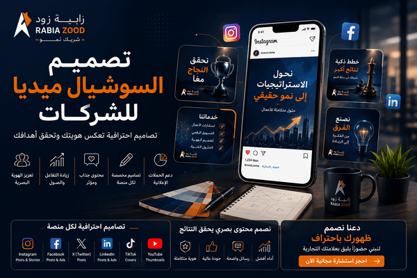 تصميم السوشيال ميديا للشركات: دليلك لبناء حضور احترافي | رابية زود