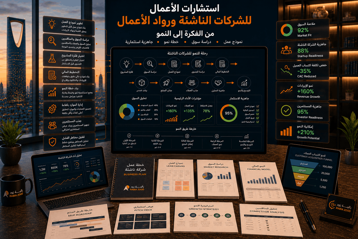 استشارات الأعمال للشركات الناشئة ورواد الأعمال