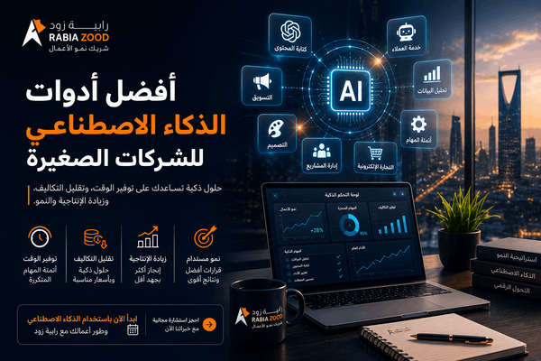 أفضل أدوات الذكاء الاصطناعي للشركات الصغيرة في 2026 | رابية زود 