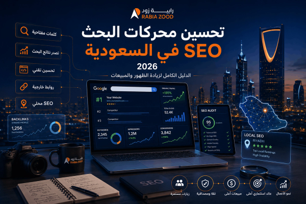 تحسين محركات البحث SEO في السعودية 2026 | الدليل الكامل لزيادة الظهور والمبيعات