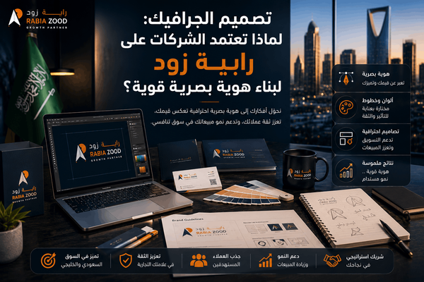 تصميم الجرافيك: لماذا تعتمد الشركات على رابية زود لبناء هوية بصرية قوية؟ 