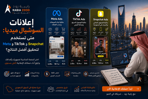 إعلانات السوشيال ميديا: متى تستخدم Meta وTikTok وSnapchat؟ | رابية زود