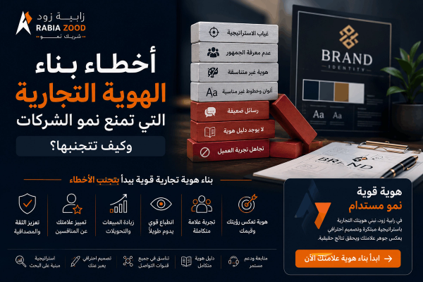 أخطاء بناء الهوية التجارية التي تمنع نمو الشركات | رابية زود