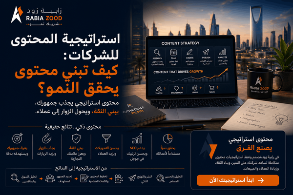 استراتيجية المحتوى للشركات: كيف تبني محتوى يحقق النمو؟ | رابية زود