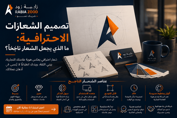 تصميم الشعارات الاحترافية: ما الذي يجعل الشعار ناجحًا؟ | رابية زود