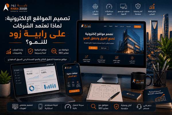 تصميم المواقع الإلكترونية: لماذا تعتمد الشركات على رابية زود للنمو؟ 