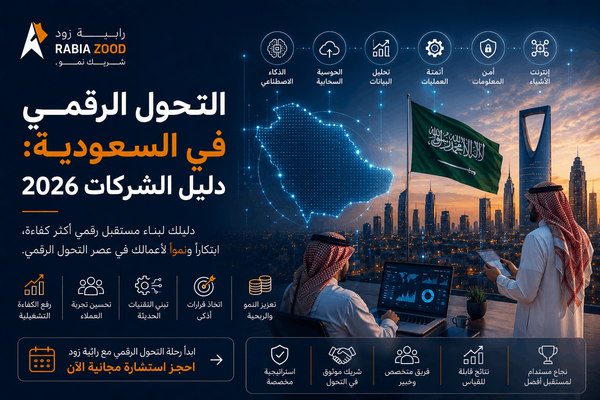 التحول الرقمي في المملكة العربية السعودية 2026 | دليل شامل للشركات | رابية زود