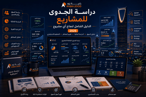 دراسة الجدوى للمشاريع: الدليل الشامل لنجاح أي مشروع في السعودية 2026