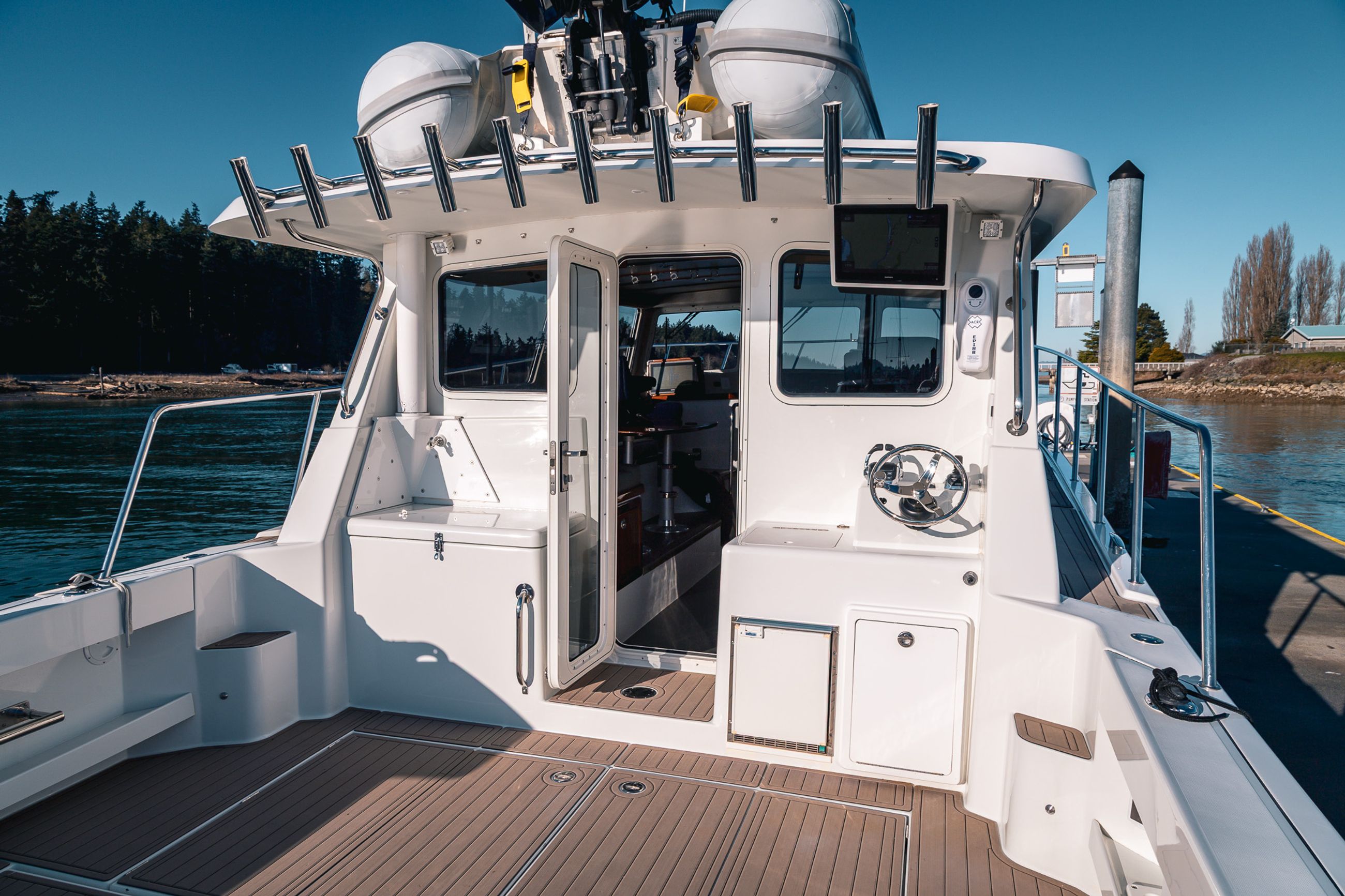Aft Helm Station of the 2019 Lindell 46'