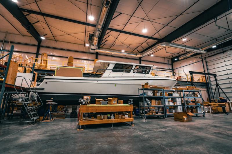 A Lindell 41 on the Assembly side of the shop