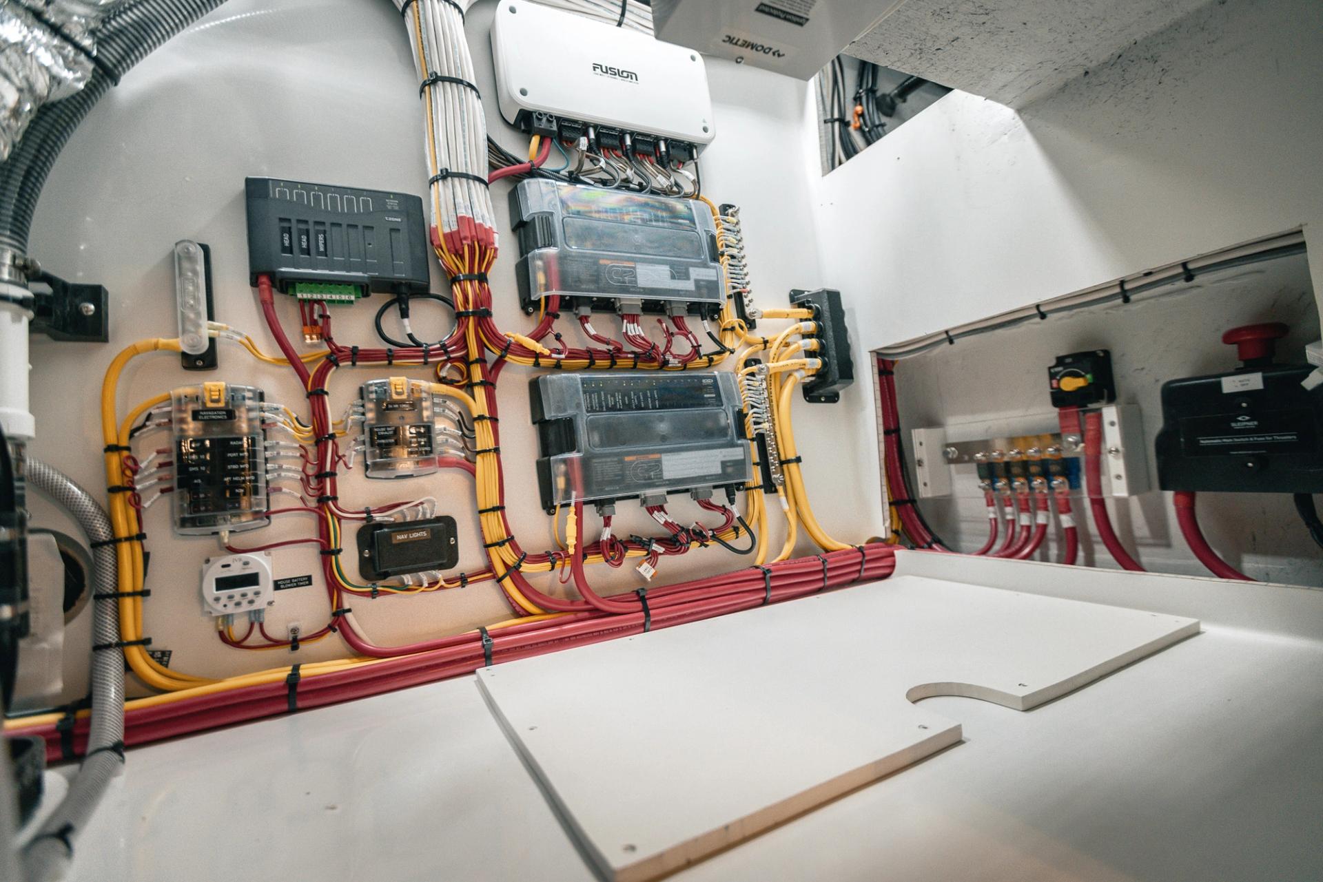 lindell 38 wiring harnesses and electronics cleanly organized 