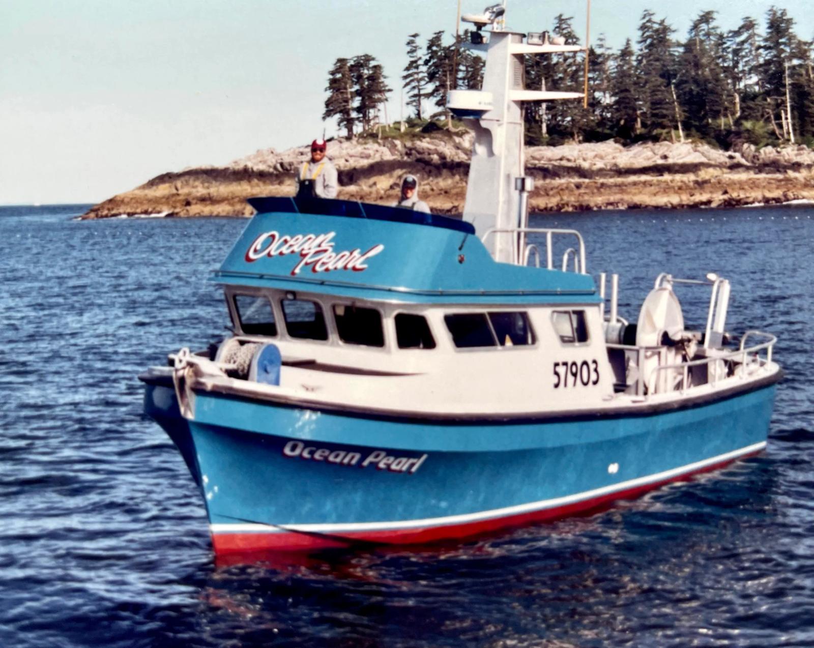 Jim Lindell piloting Ocean Pearl