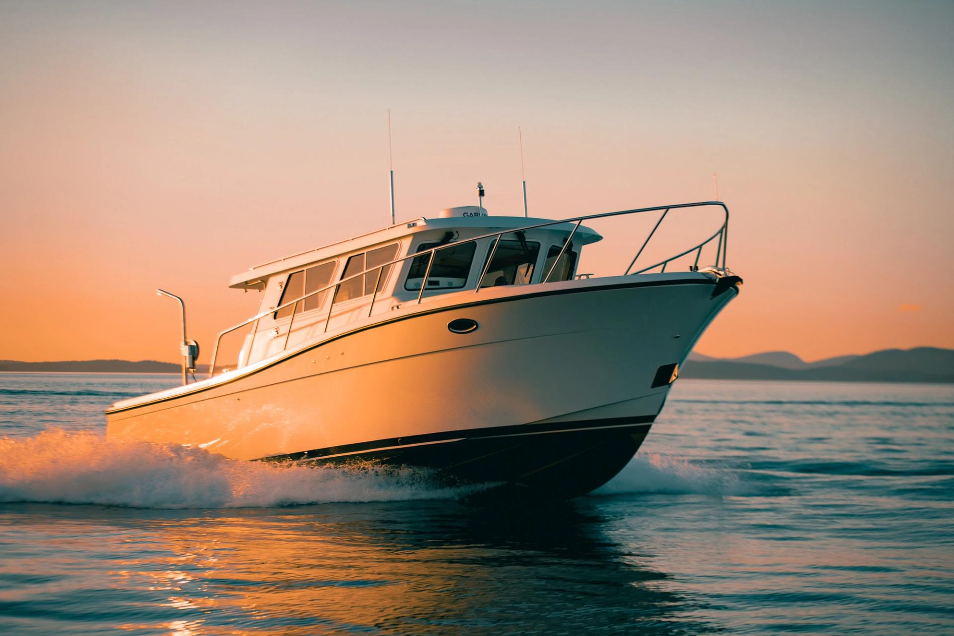 Lindell 38 at sunset near deception pass washington 