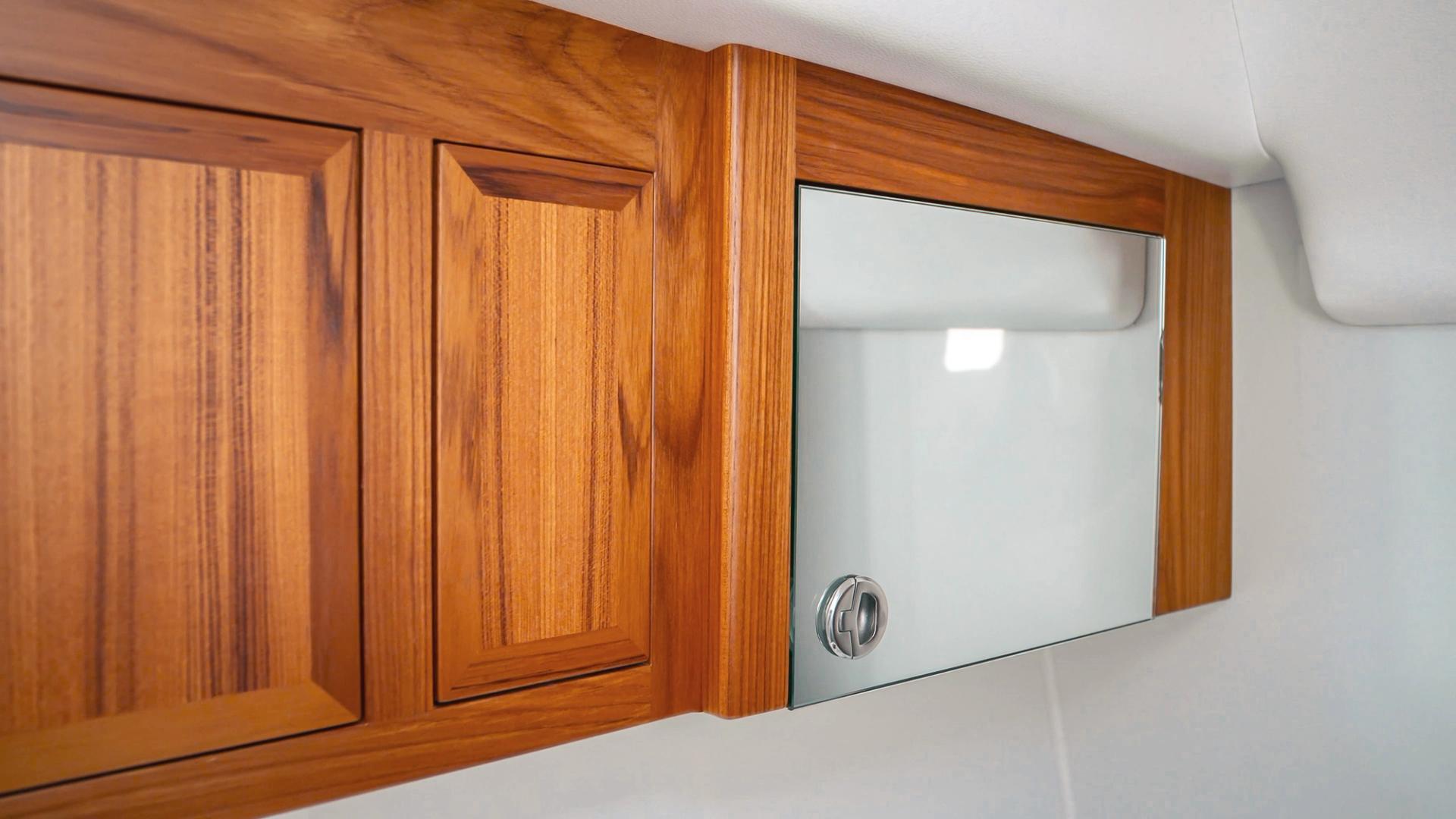 Up close view of the lindell 41 woodwork and carpentry