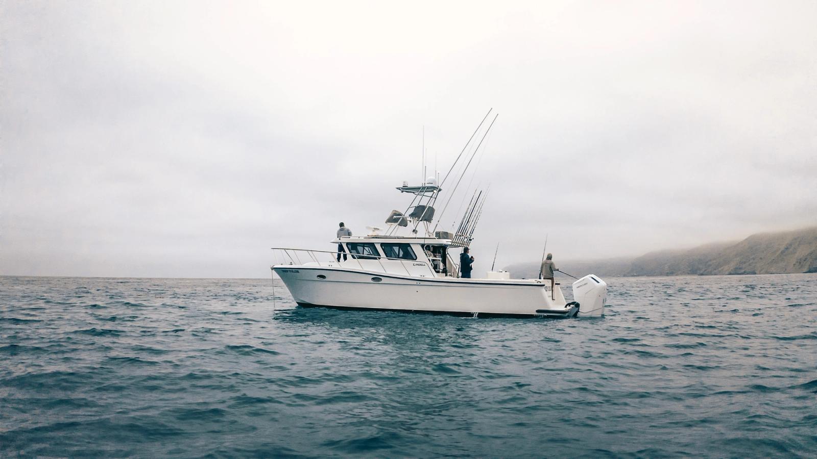 Lindell 41 with Mercury Outboards and Tuna Tower in California