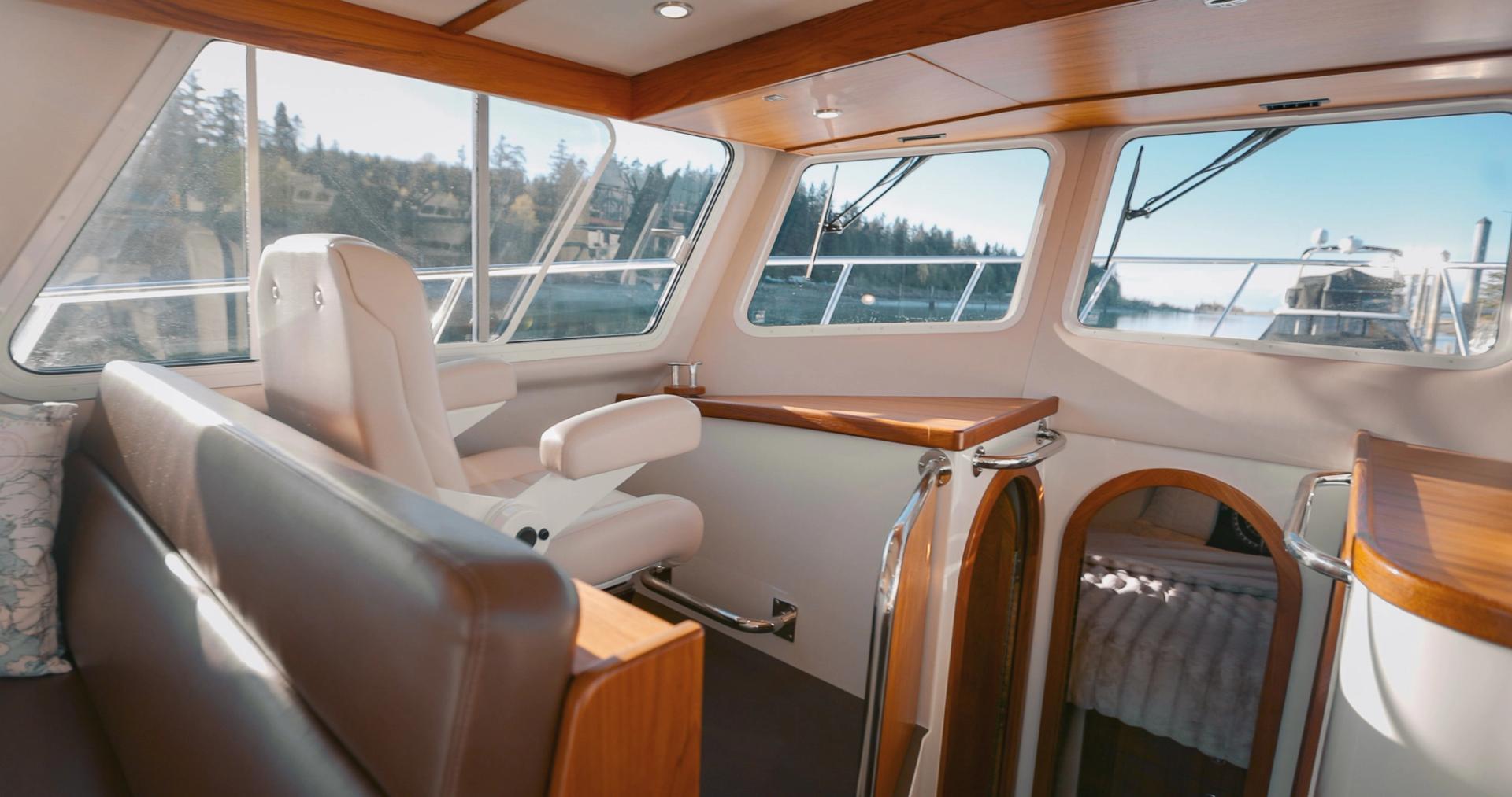 view of the lindell 42 copilot seat from the starboard side