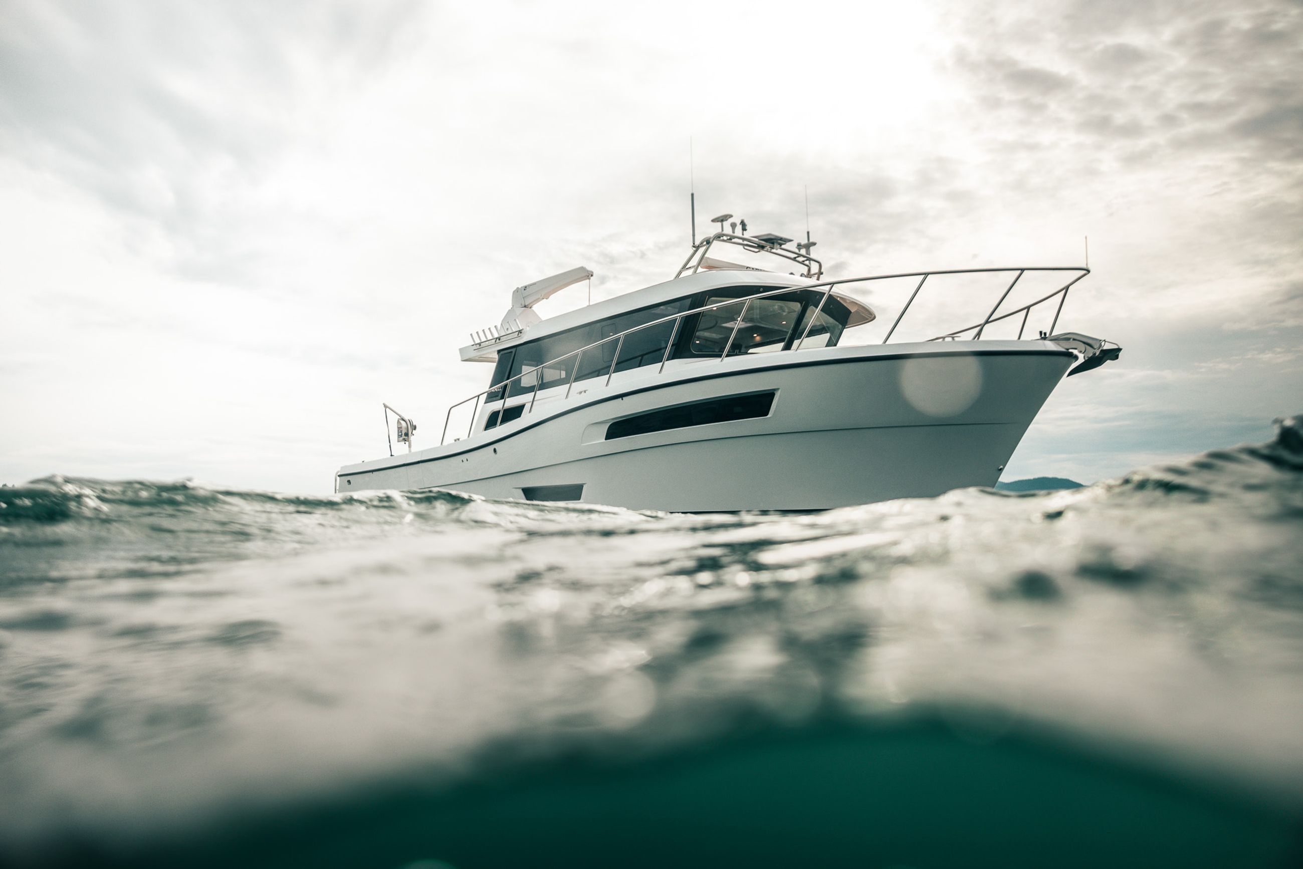 Lindel 48 floating in the water