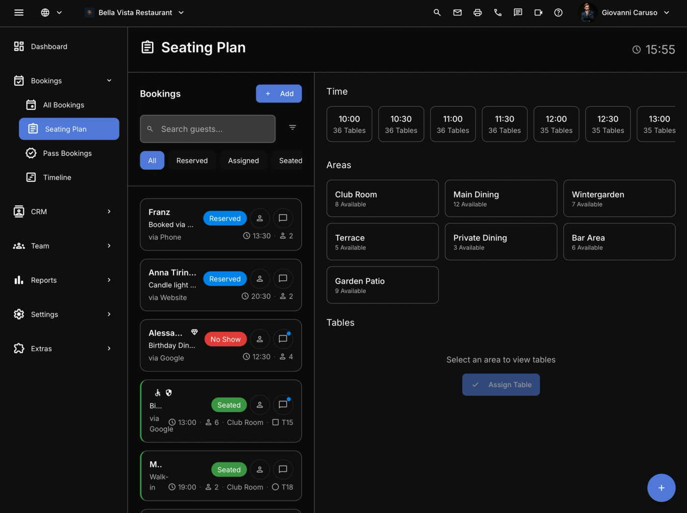 A complete reservation ecosystem.