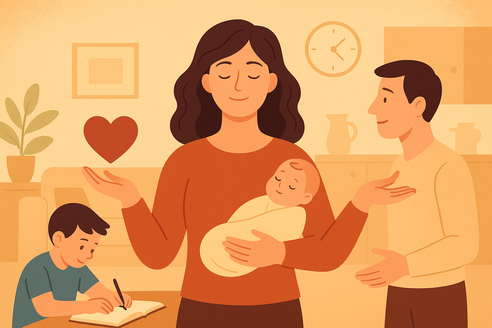 La donna al centro della famiglia: forza, organizzazione e bisogno di respiro