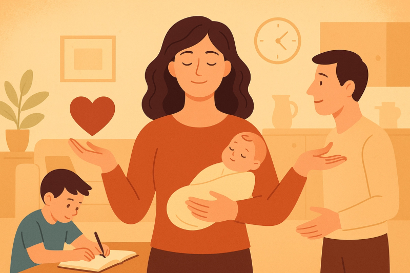 La donna al centro della famiglia: forza, organizzazione e bisogno di respiro
