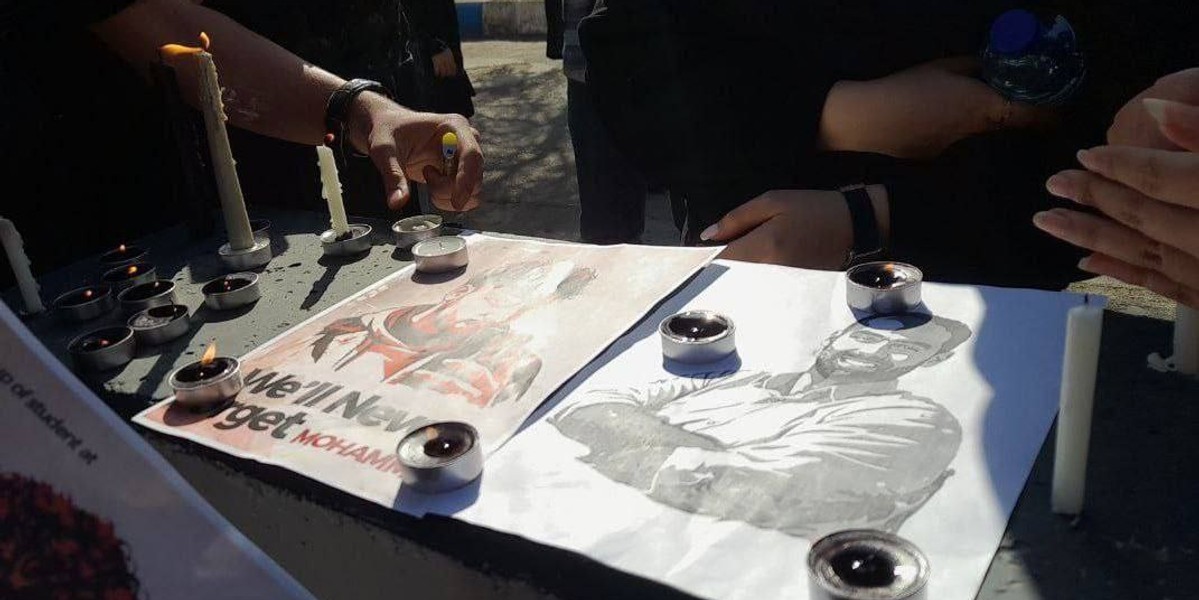 گرامیداشت چهلم جاویدنامان محمدمهدی سالاری و پارسا صفار در دانشگاه فردوسی مشهد