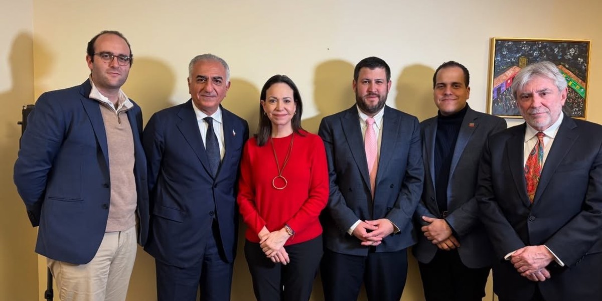 دیدار شاهزاده رضا پهلوی با رهبر مخالفان ونزوئلا