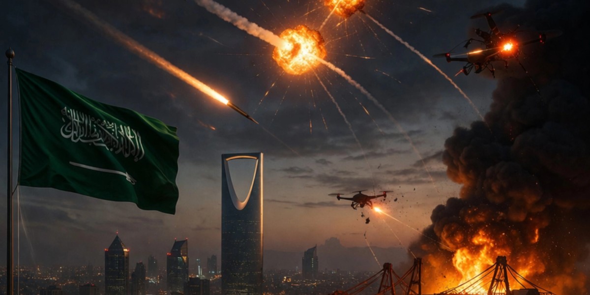 رهگیری موشکها بر فراز ریاض؛ حمله پهپادی به بندر کویت