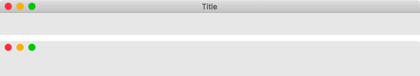 macOS title bars