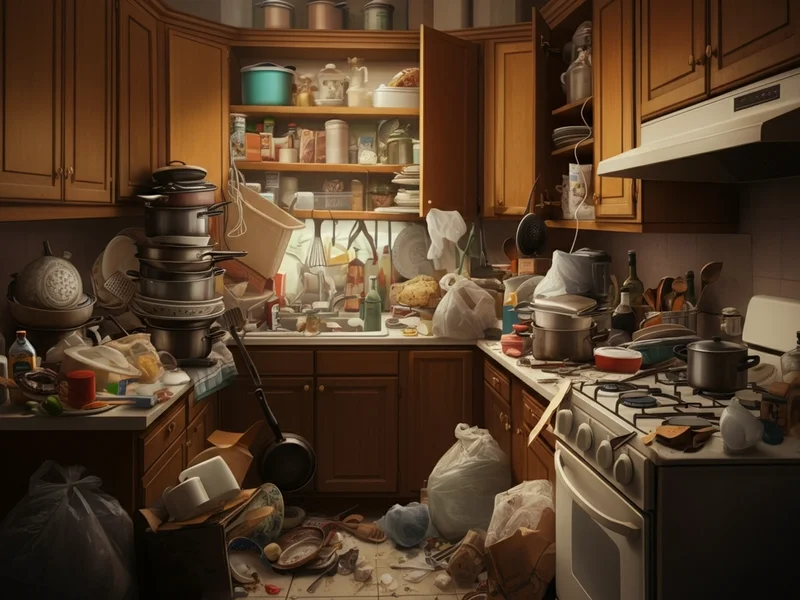 Voor: Van chaos naar orde: een complete keukenorganisatie