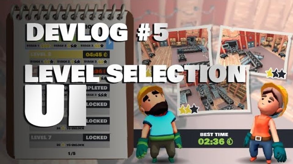 Devlog 5 | User Interface of Level Selection in Adobe Illustrator and Unity