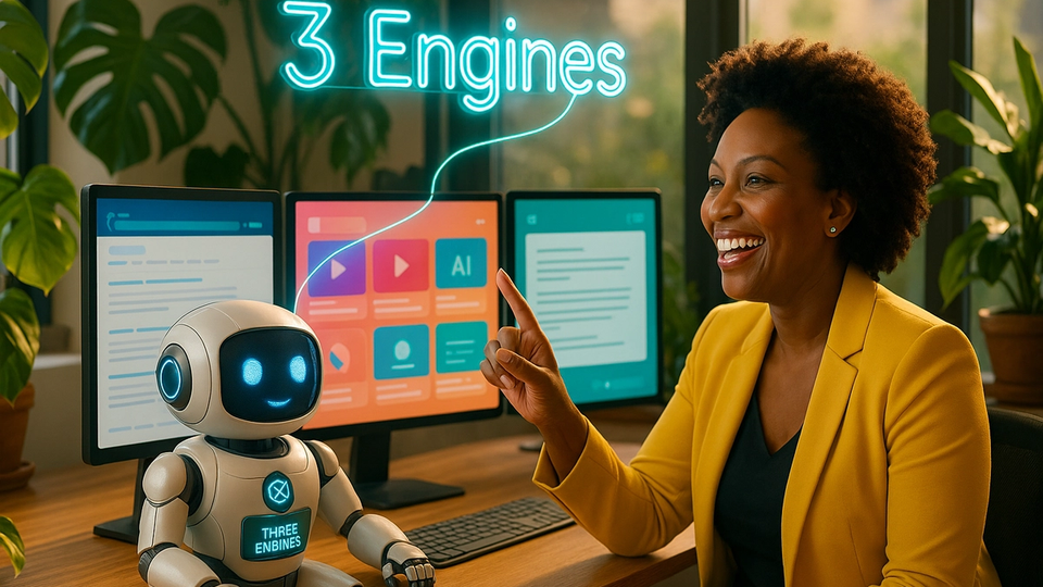 Search, Social, AI: why you need all three (and what we actually sell)