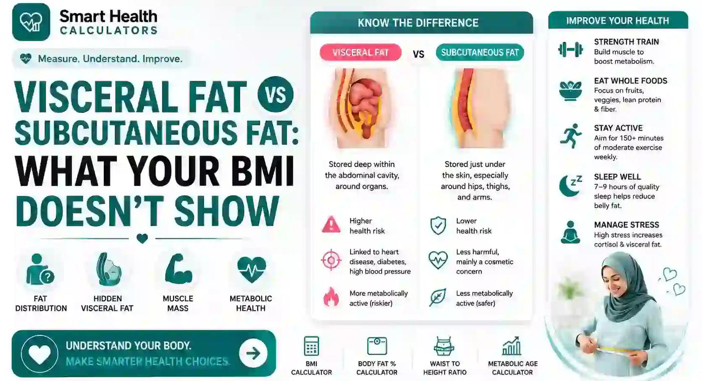 Visceral Fat vs Subcutaneous Fat: Differences & How to Reduce It.