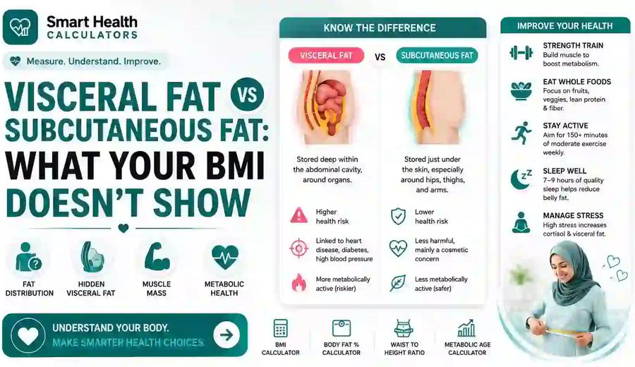 Visceral Fat vs Subcutaneous Fat: Differences & How to Reduce It.