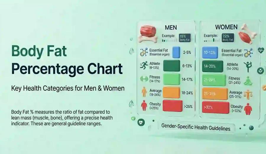Body Fat Percentage Chart for Men and Women