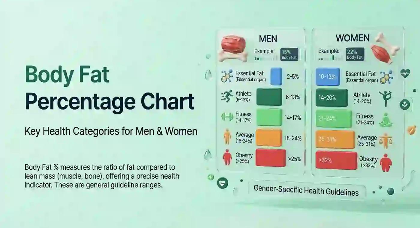 Body Fat Percentage Chart for Men and Women