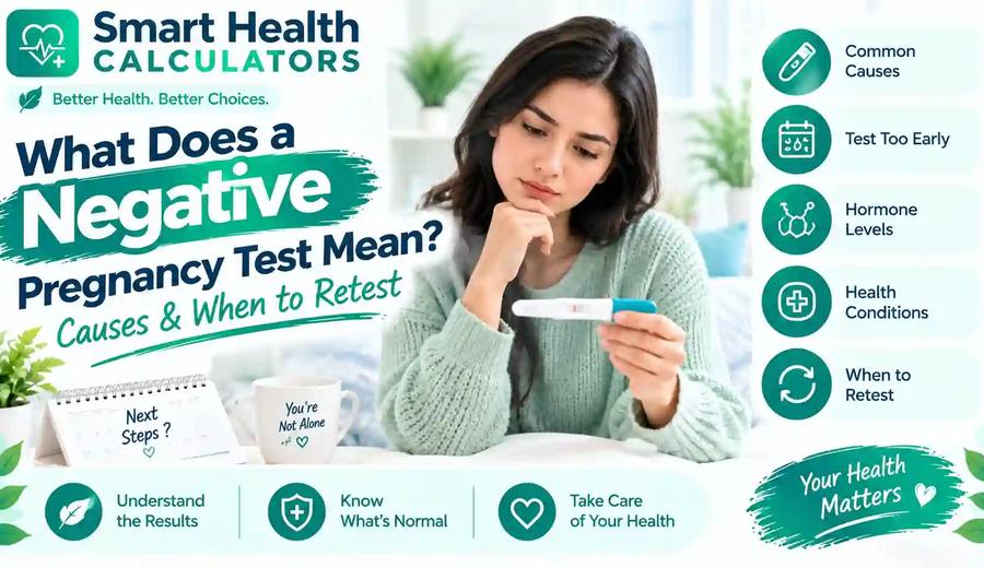 What Does a Negative Pregnancy Test Mean? Causes & When to Retest