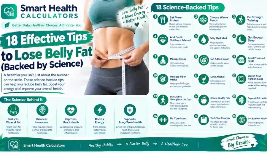 18 Effective Tips to Lose Belly Fat (Science-Backed)