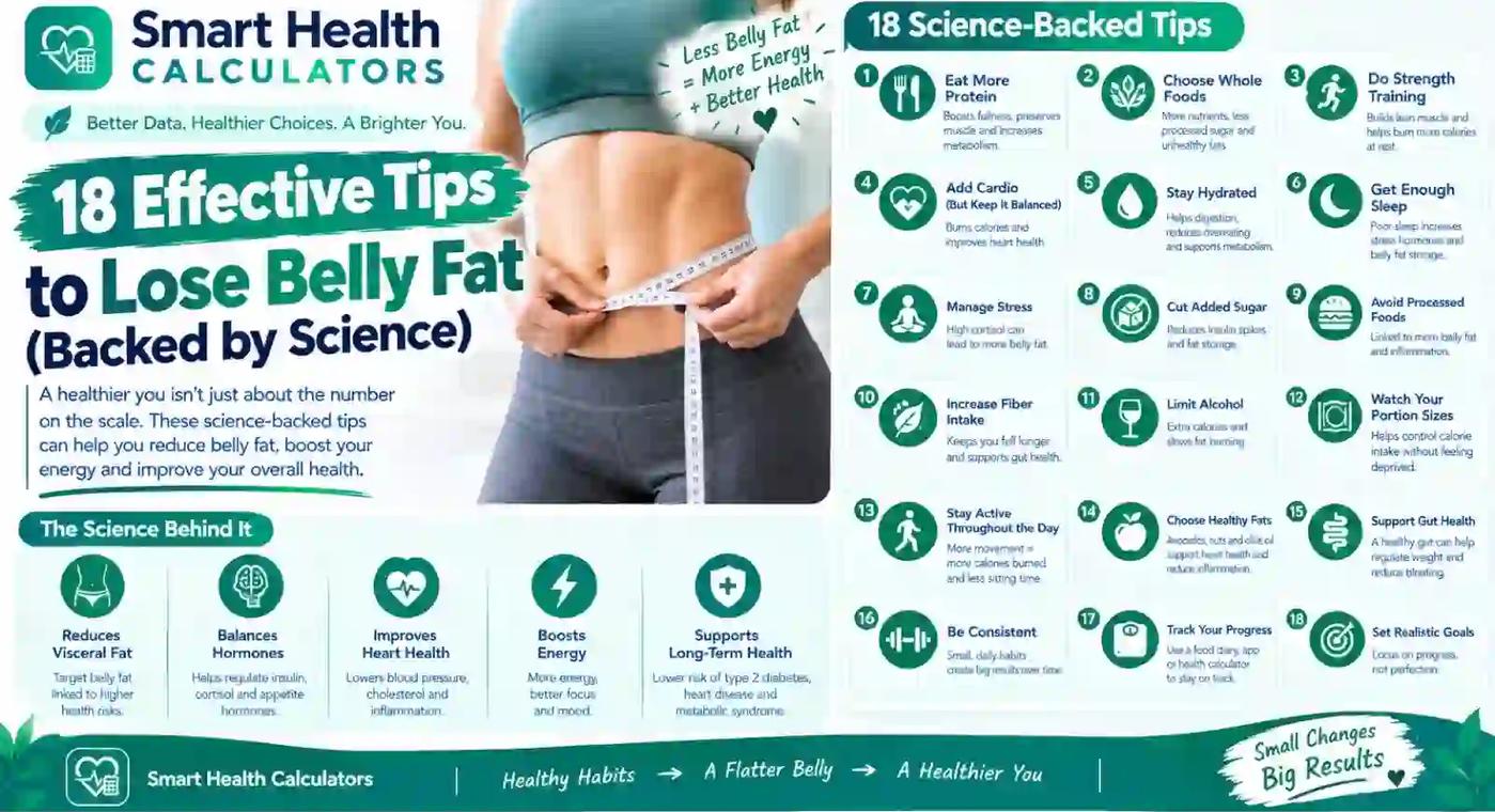 18 Effective Tips to Lose Belly Fat (Science-Backed)