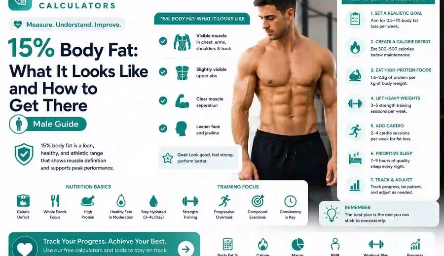 15% Body Fat for Men: What It Looks Like & How to Get There