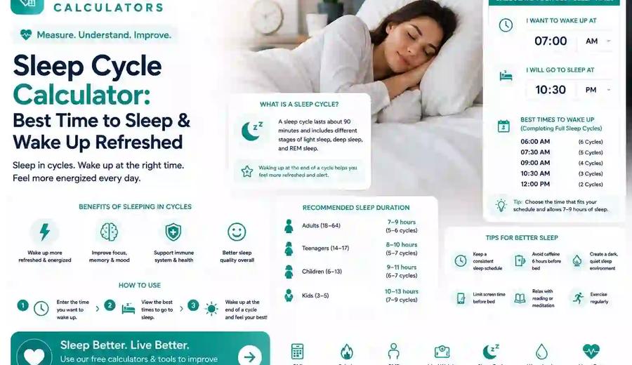 Sleep Cycle Calculator: Best Time to Sleep & Wake Up